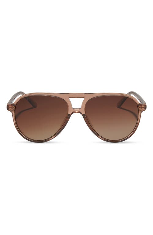 DIFF DIFF TOSCA II 56MM POLARIZED AVIATOR SUNGLASSES 