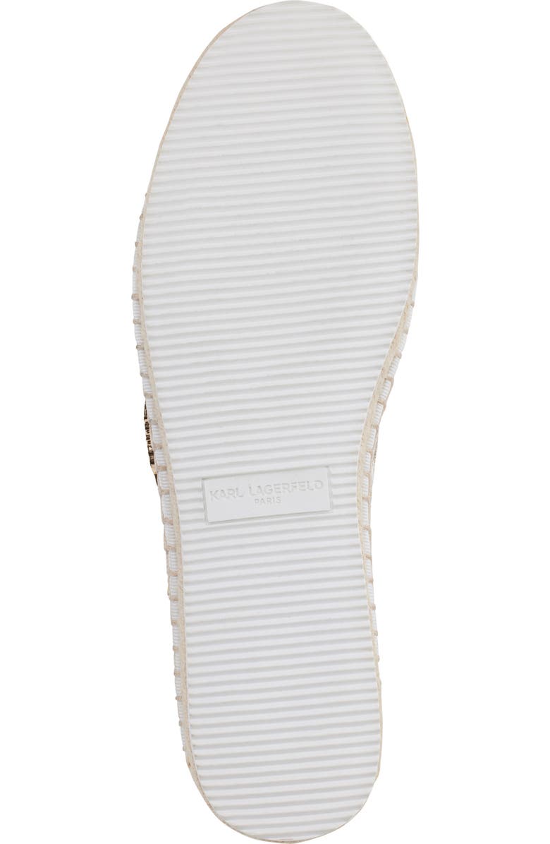 KARL LAGERFELD PARIS Michaela Espadrille Flat, Alternate, color, Brt White
