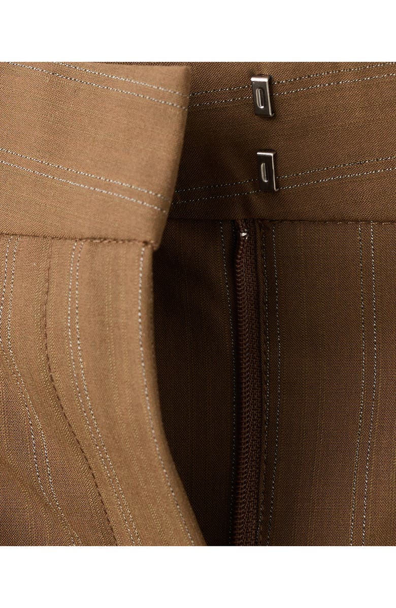 MANGO Pantalon Systeck Pleated Wide Leg Pants, Alternate, color, Caramel