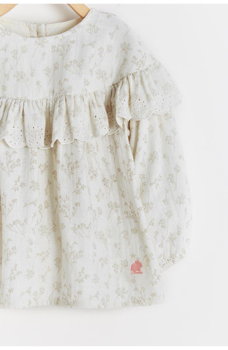 Babycottons Emily Long Sleeve Blouse for Little Kid, Alternate, color, Off White