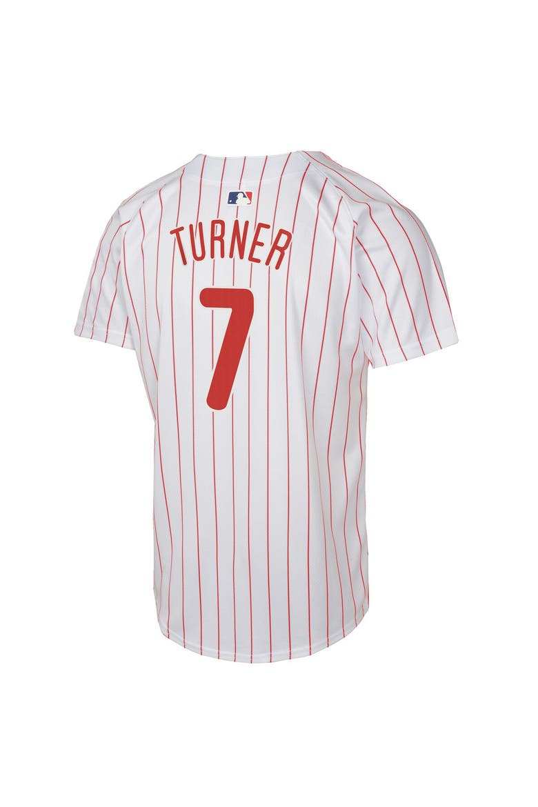 Youth Nike Trea Turner White Philadelphia Phillies Home Game Player Jersey, Alternate, color, White