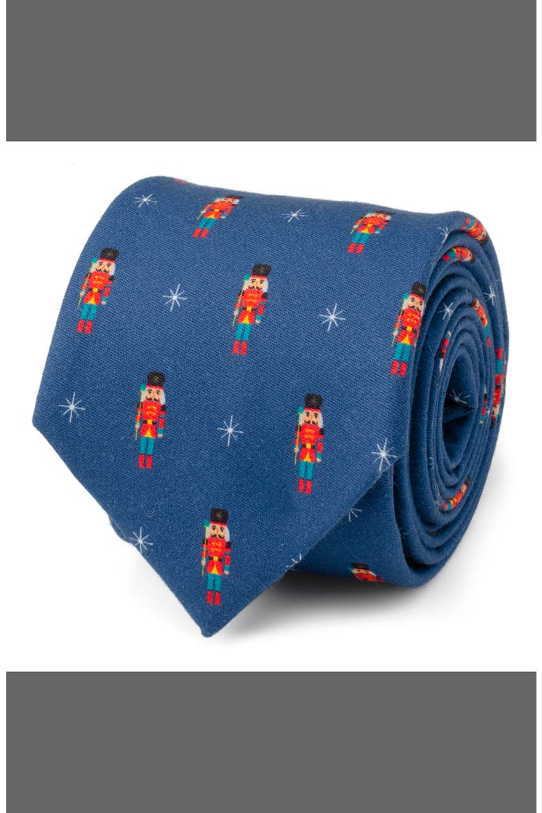 Nutcracker Silk Blend Tie, Alternate, color, BLUE