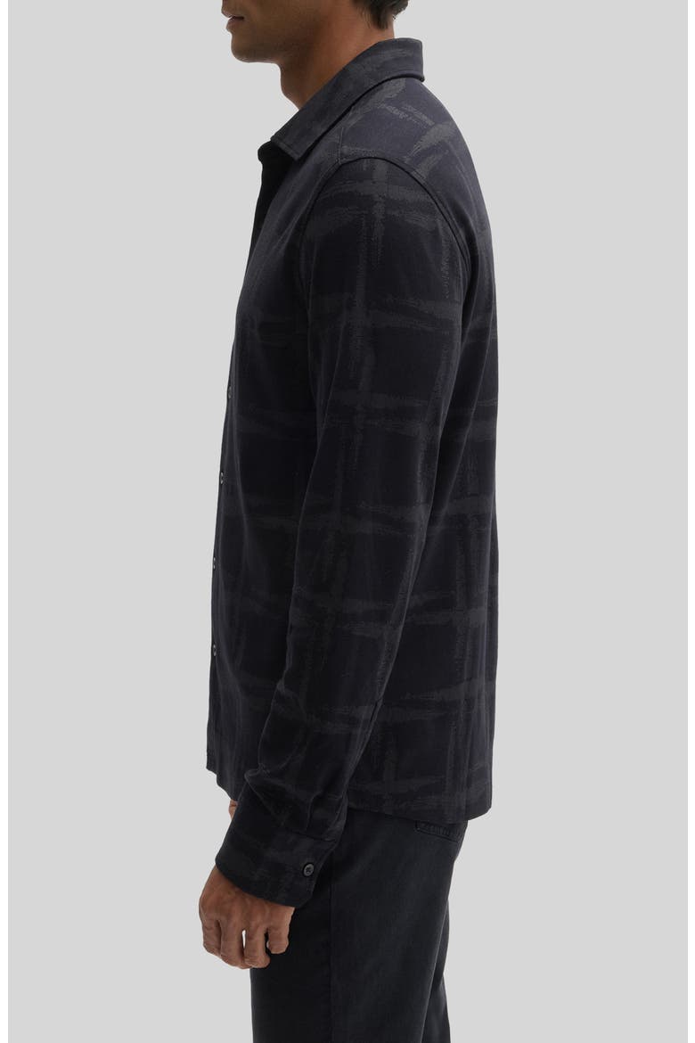 Dravon Cotton Blend Knit Shirt, Alternate, color, BLACK