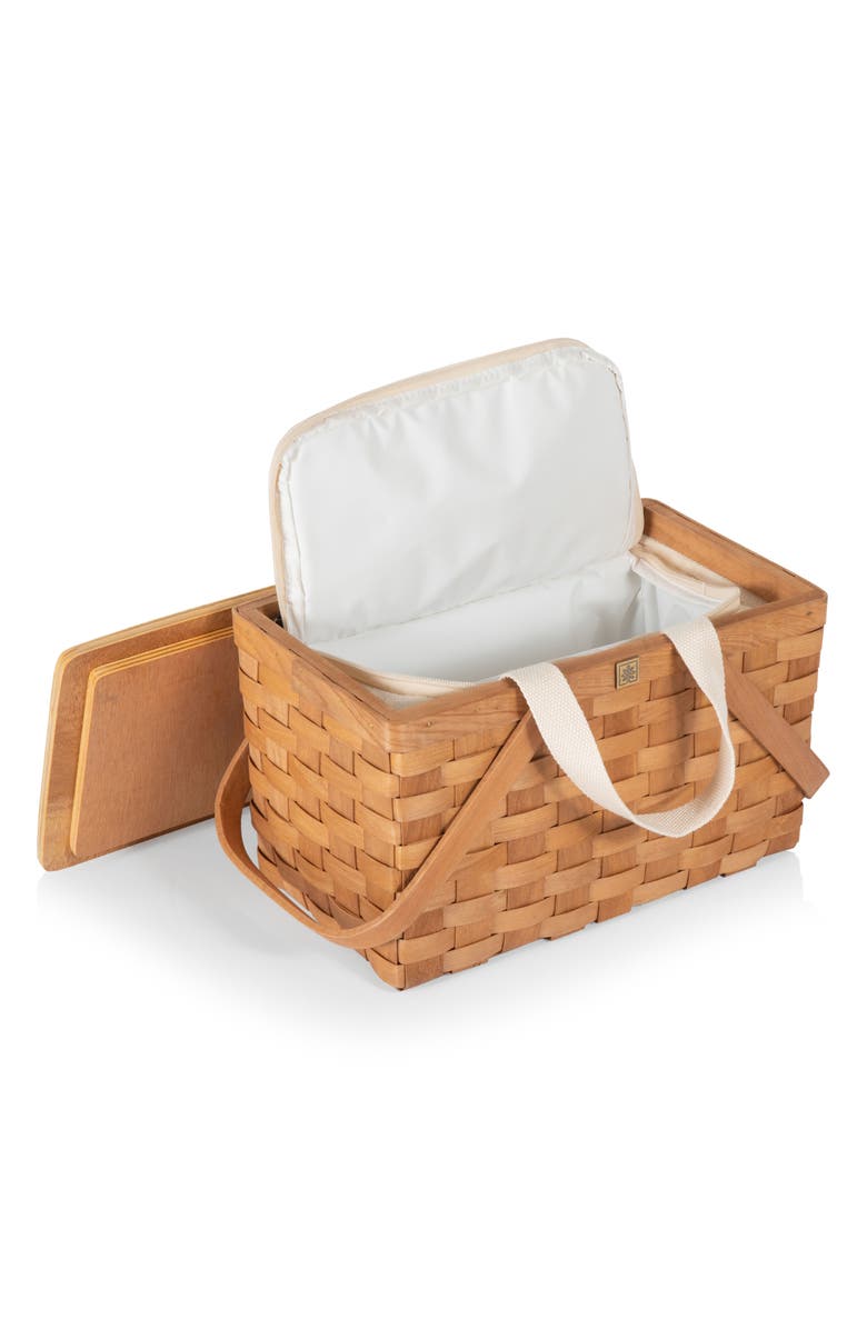 Picnic Time Poppy Picnic Basket, Alternate, color, Beige