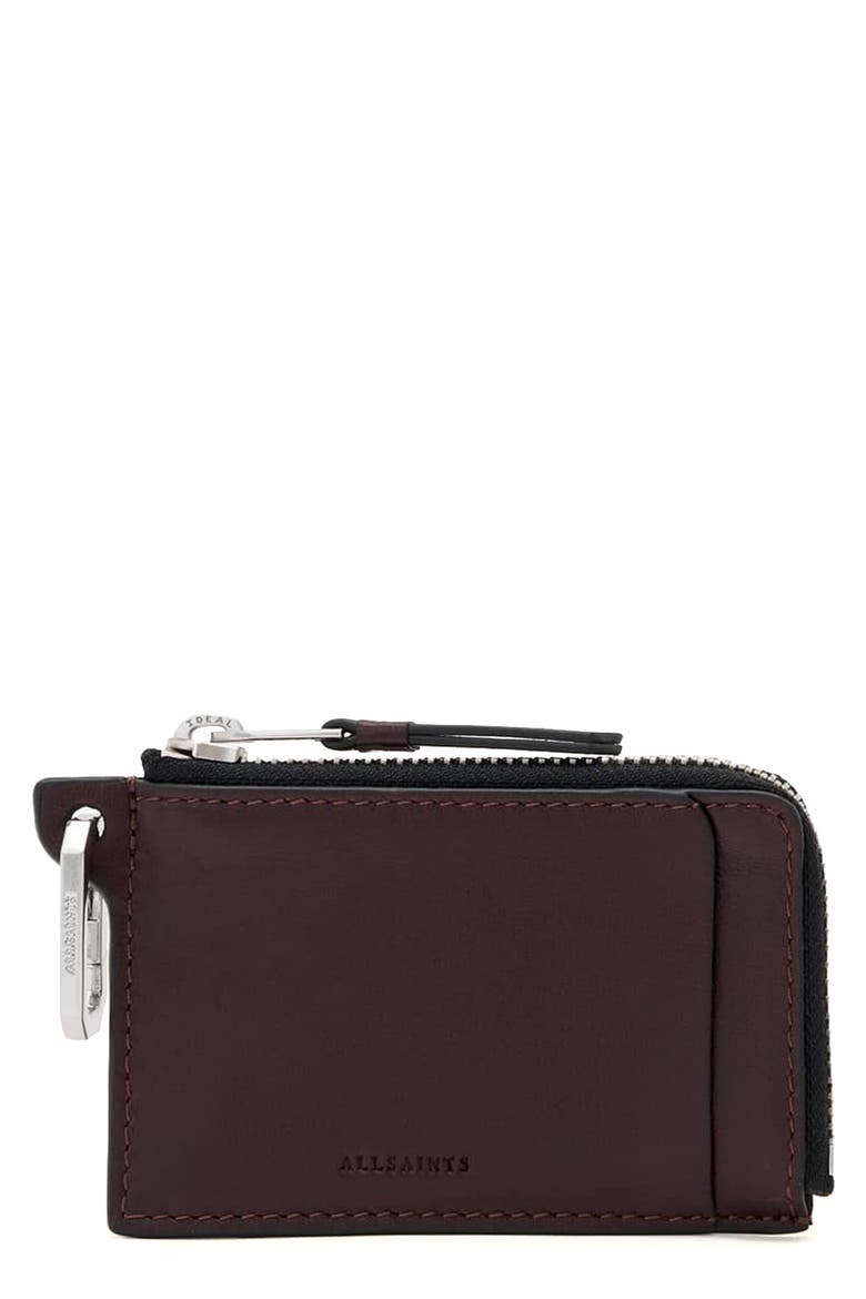Remy Leather Wallet, Main, color, BURGUNDY RED