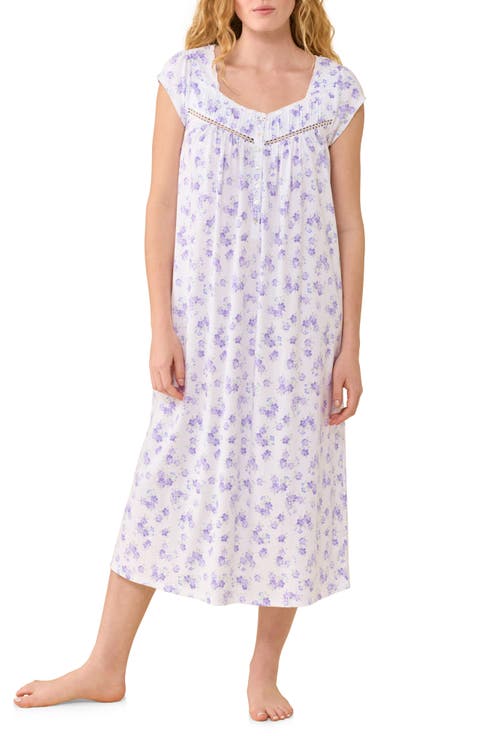 Floral Cotton Lawn Long Nightgown