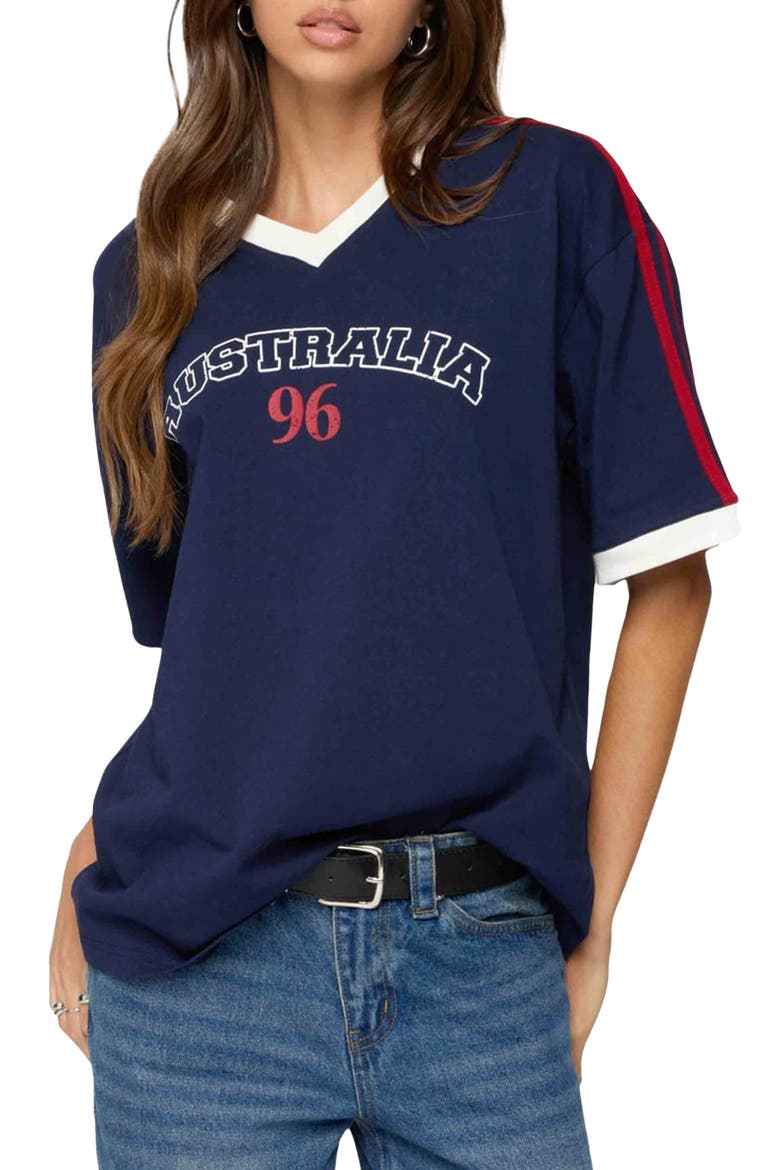 Australia 96 Oversize T-Shirt, Main, color, NAVY