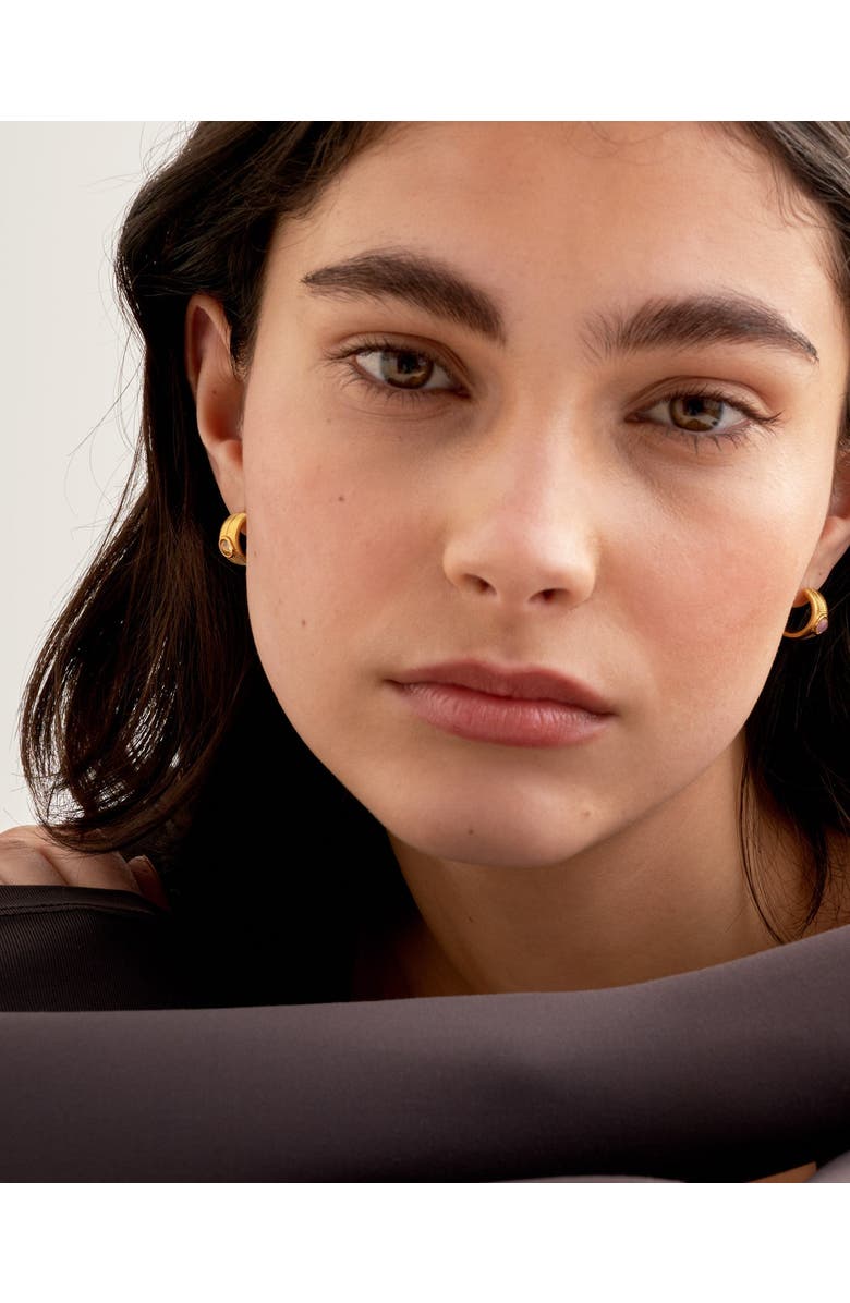 Katie Loxton 'June' Waterproof Gold Birthstone Hoop Earrings, Alternate, color, June