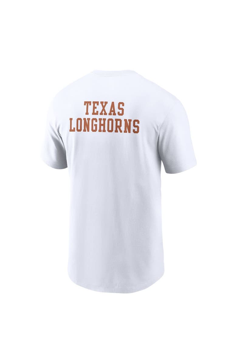 Nike Men's Nike White Texas Longhorns 2-Hit Stacked T-Shirt, Alternate, color, White