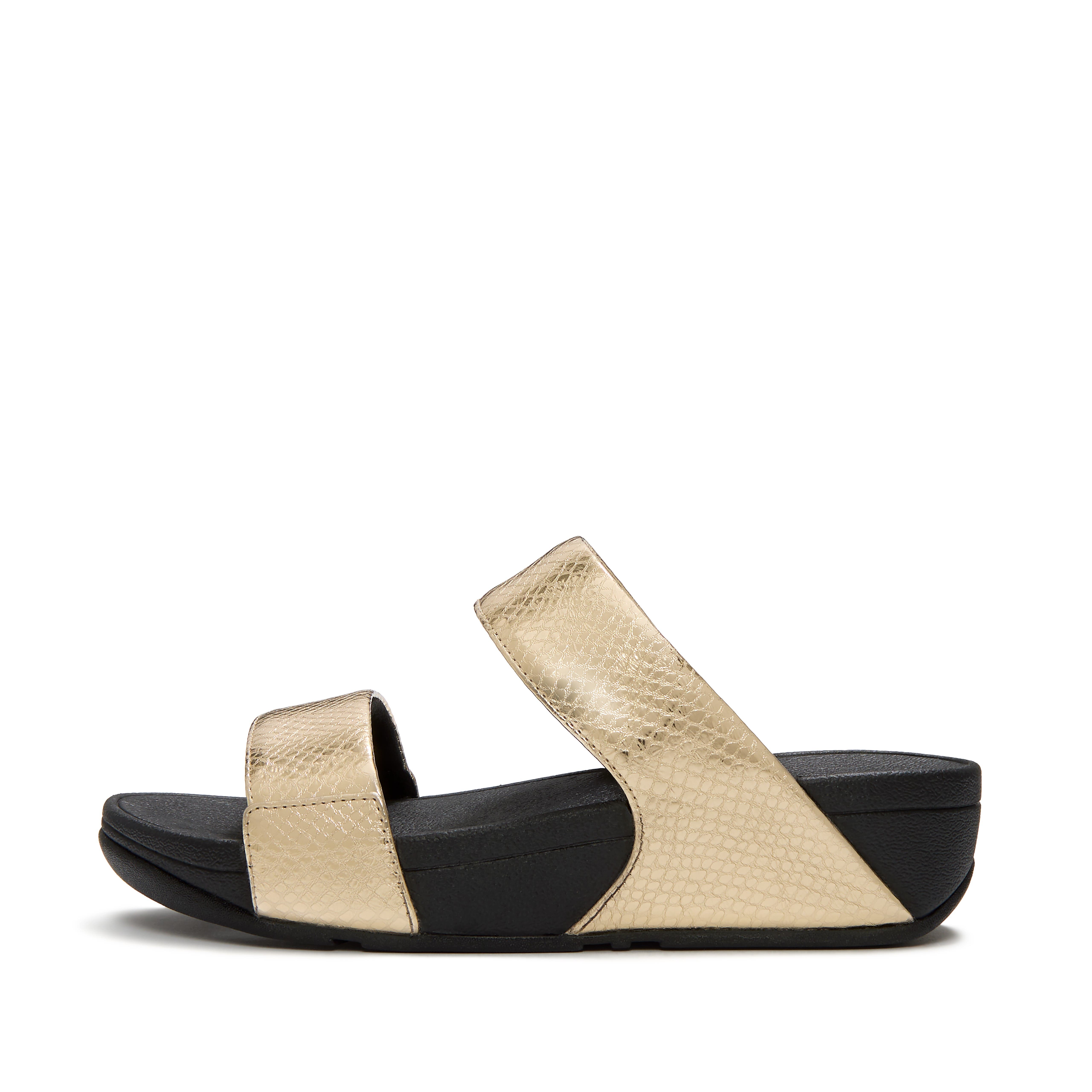 Lulu Metallic Snake Slides, Alternate, color, Platino