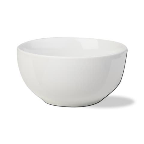 Whiteware Porcelain Dinnerware Bowl Set of 4 Dishwasher Safe