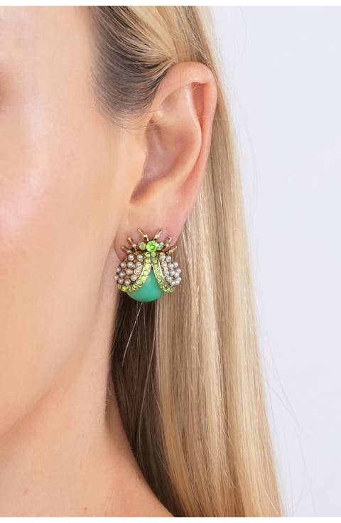Beetle Stud Earrings