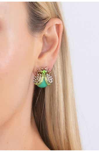 EYE CANDY LOS ANGELES Beetle Stud Earrings