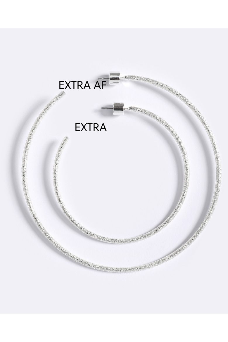 Extra Af Her Hoops, Alternate, color, Silver