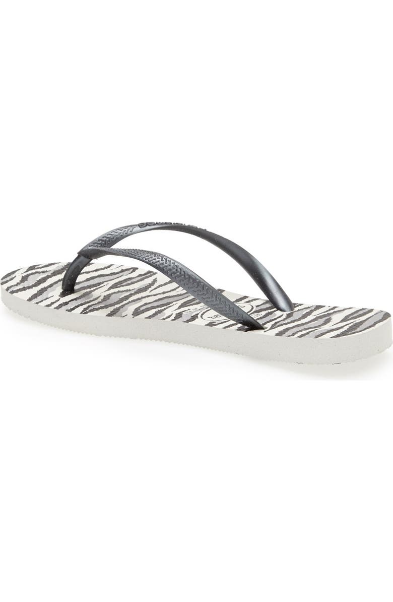 Havaianas Slim Animal Print Flip Flop, Alternate, color,