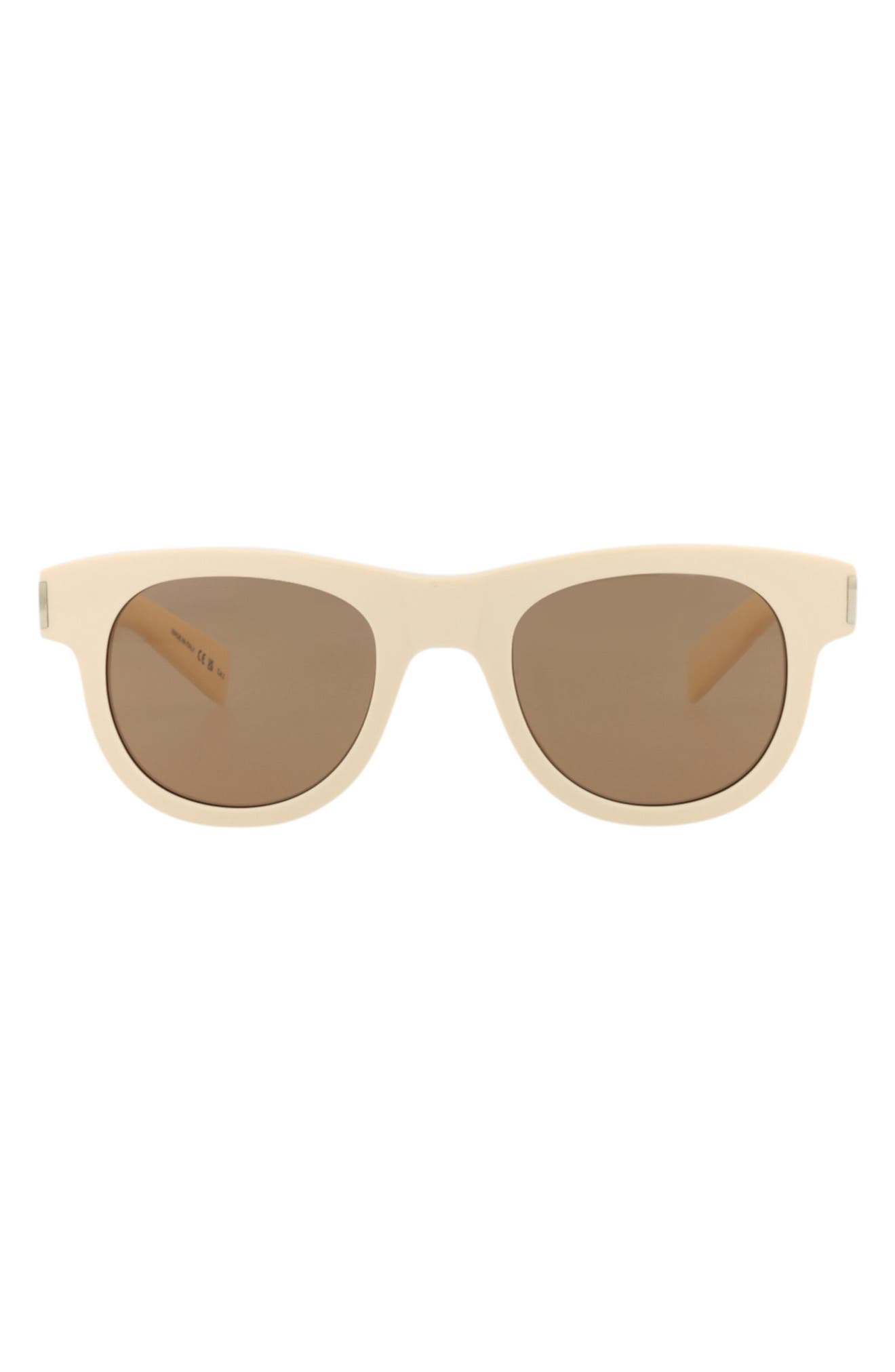 Saint Laurent 49mm Round Sunglasses