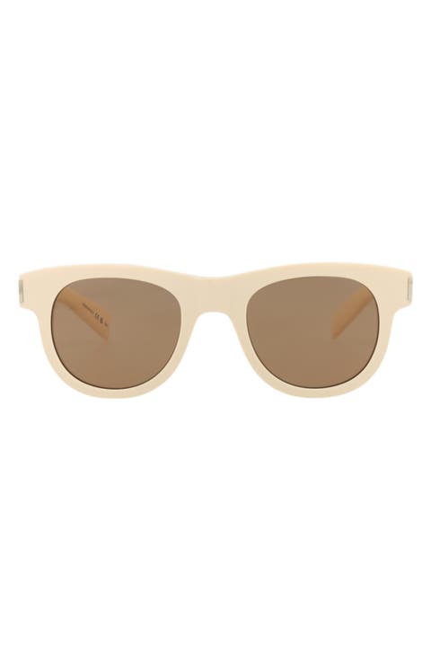49mm Round Sunglasses