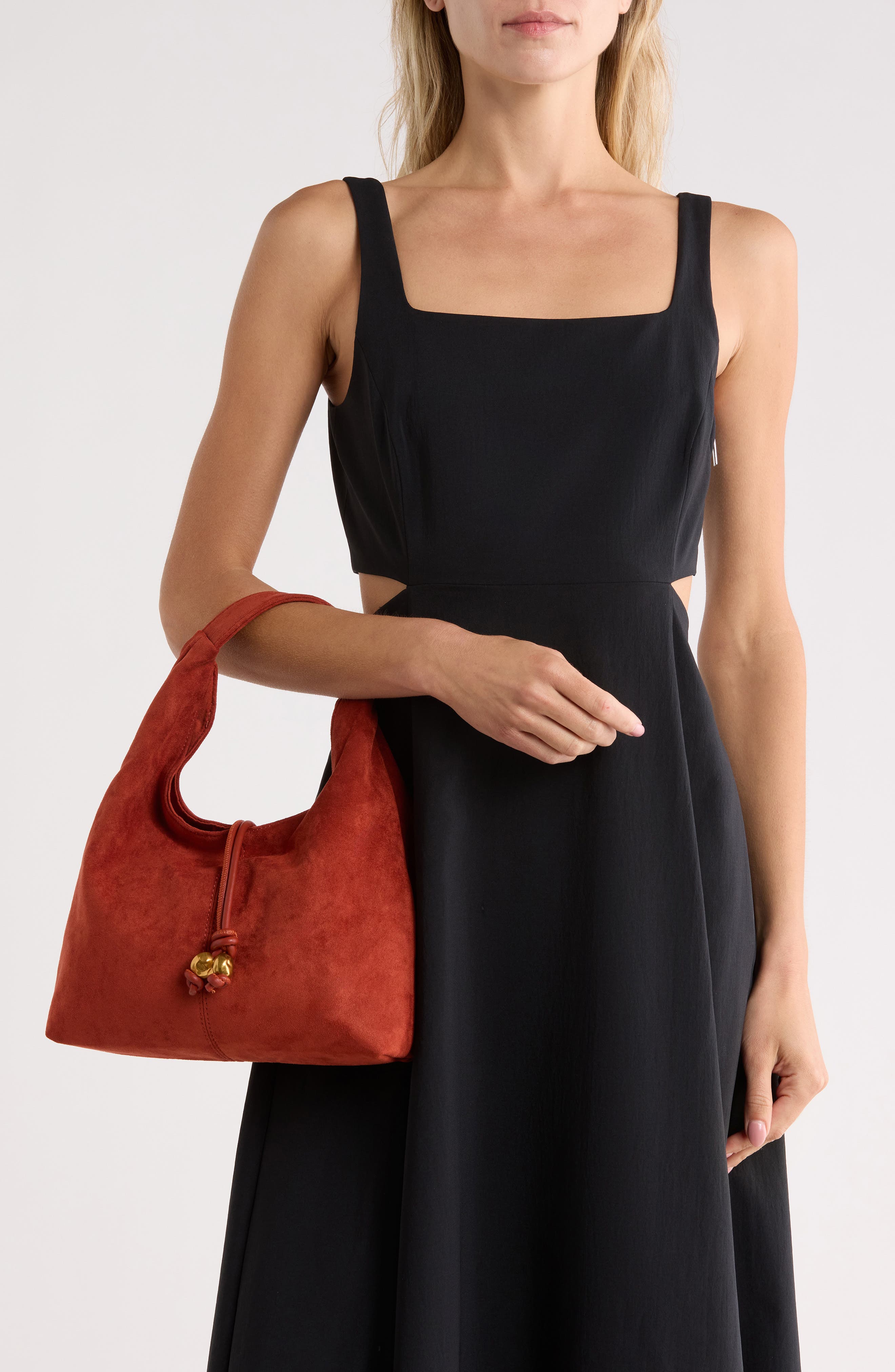 Browan Faux Suede Hobo Bag, Alternate, color, DARK EARTH FAUX SUEDE