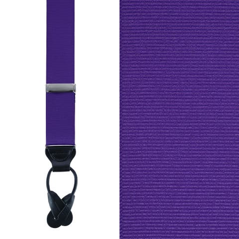 Phoenix 38mm Grosgrain Non Stretch Ribbon Button End Suspenders (Braces)