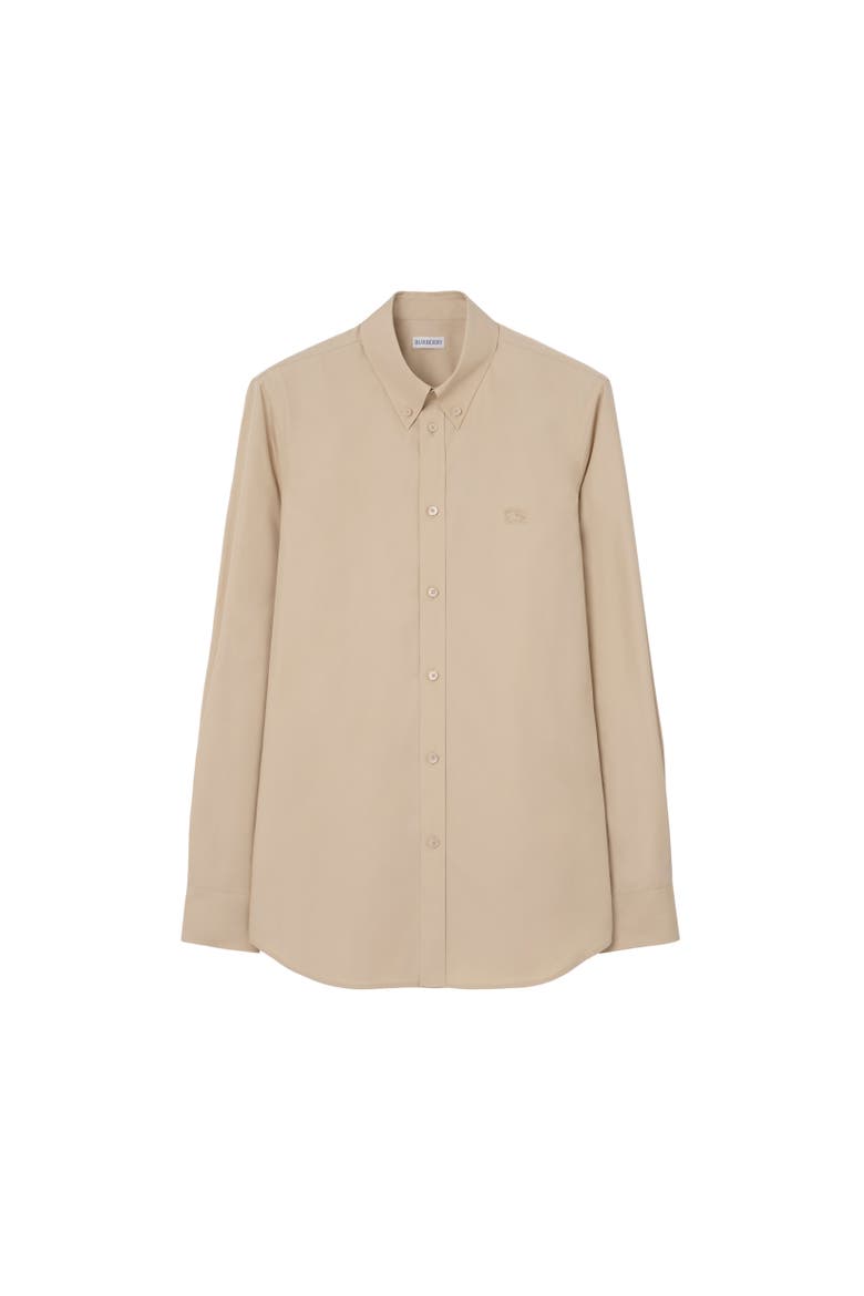 Slim Fit Cotton Shirt, Alternate, color, Oatmeal beige