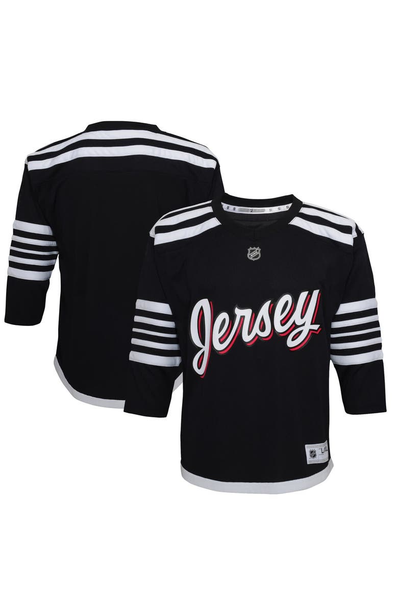 Outerstuff Youth Black New Jersey Devils 2021/22 Alternate Replica Jersey, Main, color, 