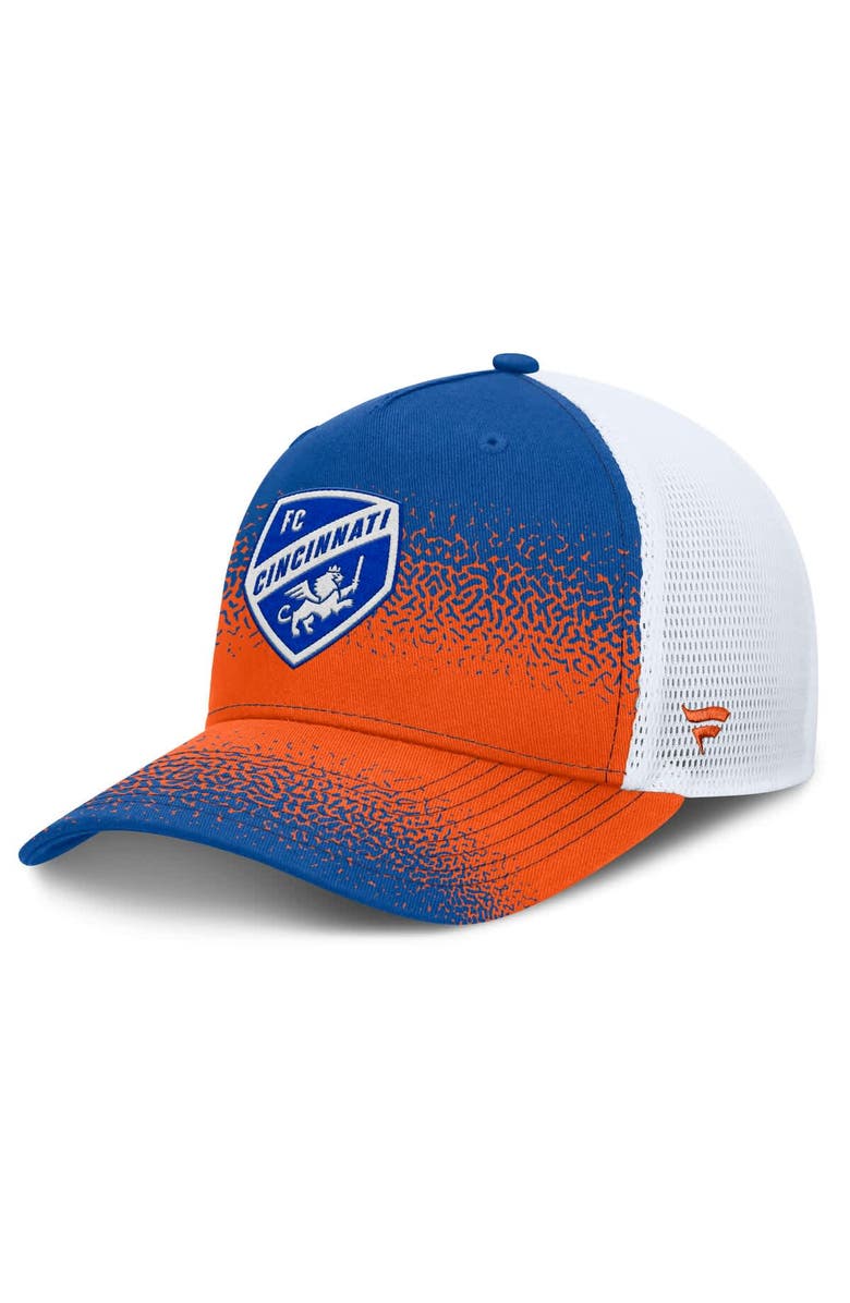 FANATICS Men's Fanatics Blue FC Cincinnati Libero Trucker Adjustable Hat, Main, color,