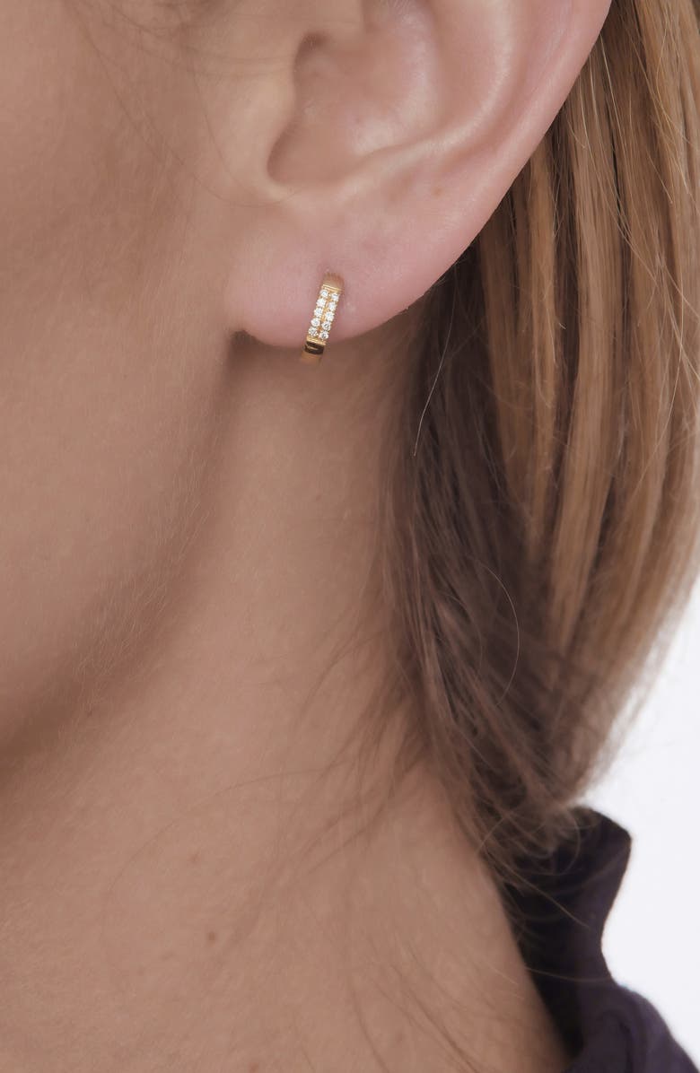 Bony Levy Diamond Huggie Hoop Earrings, Alternate, color,