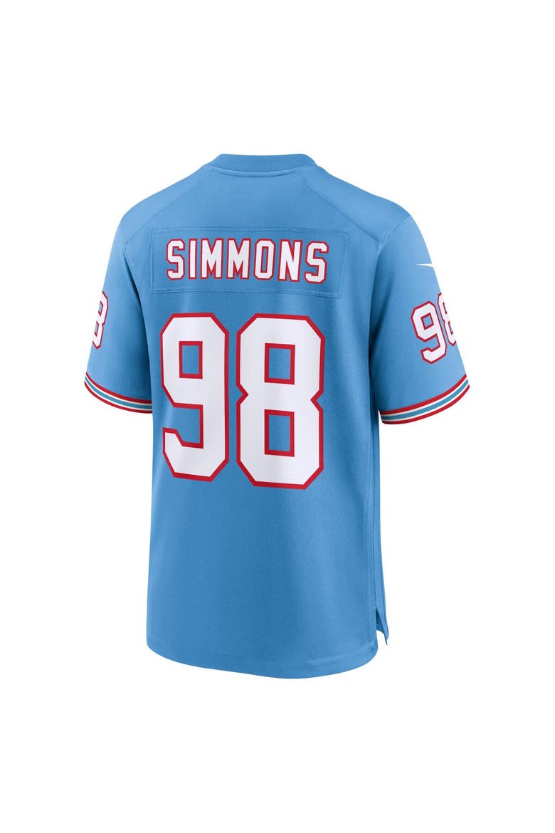 Youth Nike Jeffery Simmons Light Blue Tennessee Titans Game Jersey, Alternate, color, Light Blue