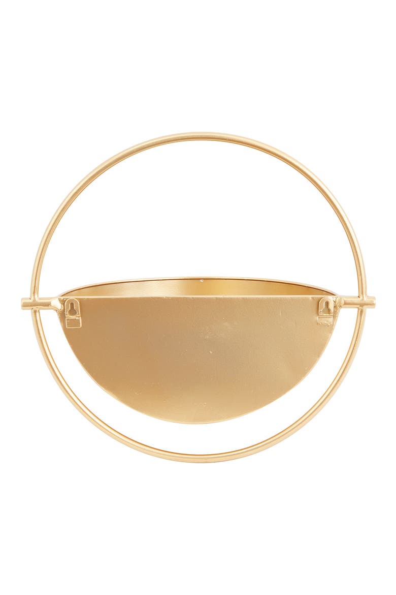 Goldtone Metal Indoor Outdoor Geometric Wall Planter - Set of 3, Alternate, color, GOLD