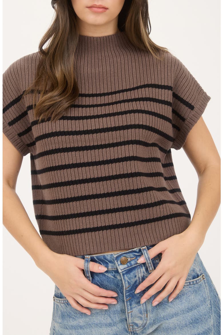 Mock Neck Pullover Sweater, Main, color, MOCHA