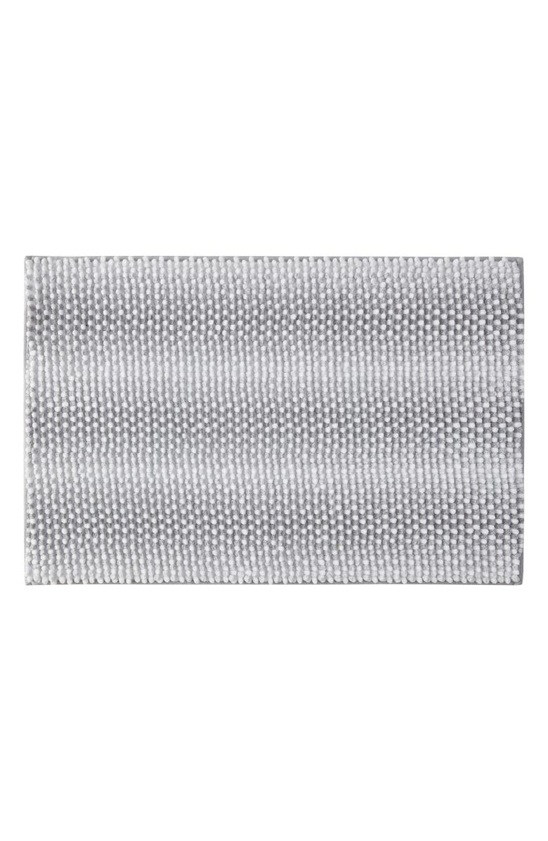 VCNY HOME Heathered Stripe Memory Foam Bath Rug, Main, color, Grey