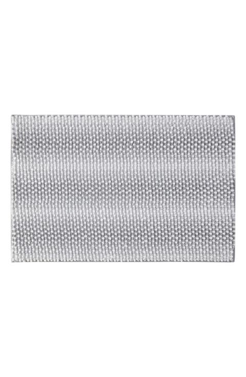 Heathered Stripe Memory Foam Bath Rug