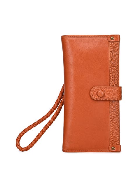 Iris Genuine Leather Modular RFID Wristlet Clutch