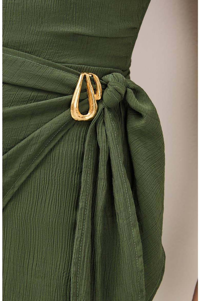 Noa Strapless Cover-Up Midi Dress, Alternate, color, GREEN