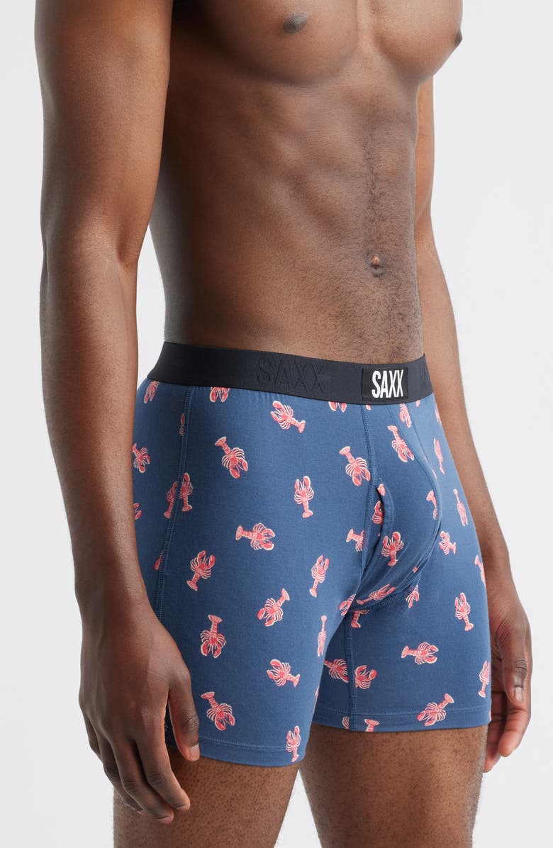 SAXX Assorted 2-Pack Ultra Super Soft Boxer Briefs, Alternate, color, Lobster Boil/ Mini Stripe