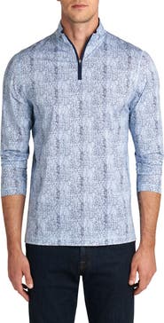 Bugatchi OoohCotton® Tech Quarter Zip Pullover