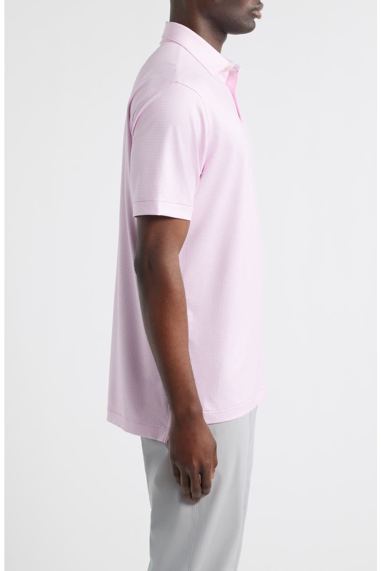 Gingham Check Performance Jersey Polo, Alternate, color, PINK PARFAIT