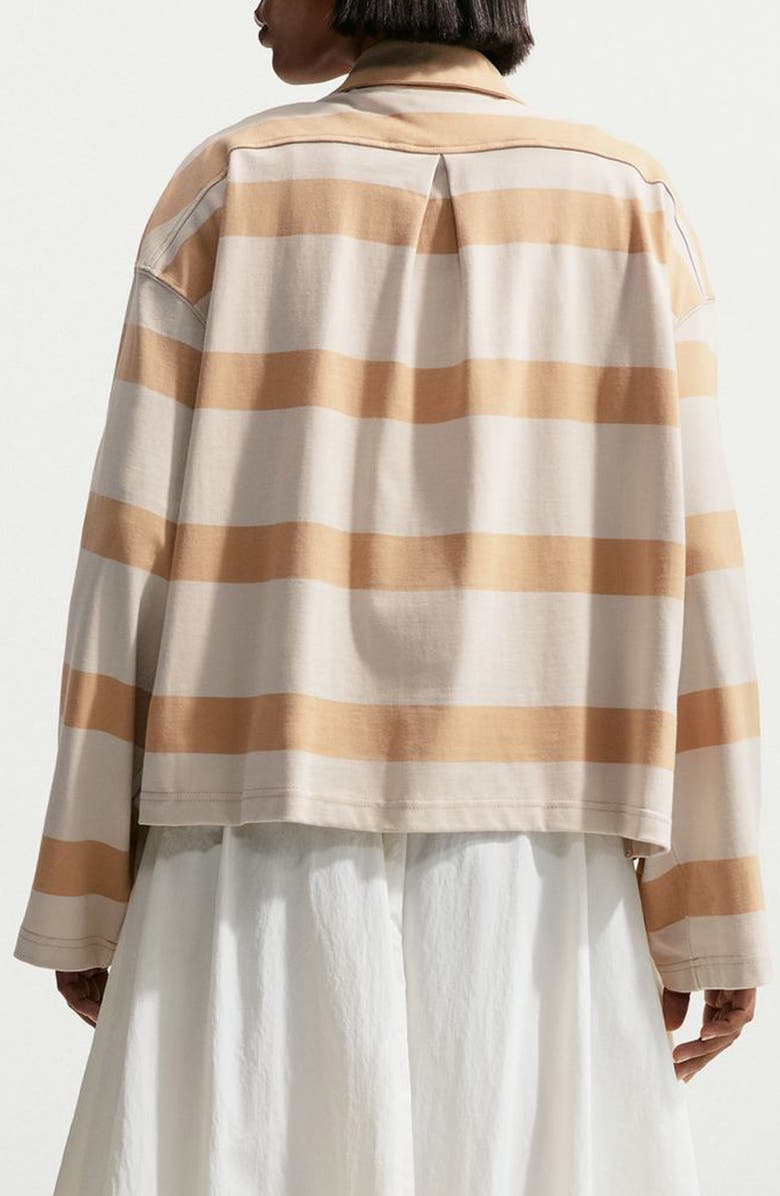 Nike Sportswear Prep Stripe Cotton Top, Alternate, color, Light Bone/Sail