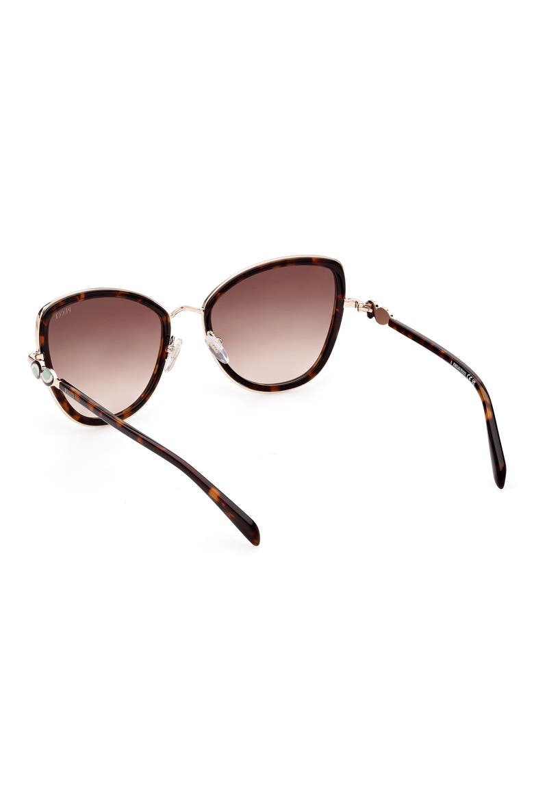 57mm Gradient Cat Eye Sunglasses, Alternate, color, HAVANA/ OTHER/ GRADIENT BROWN