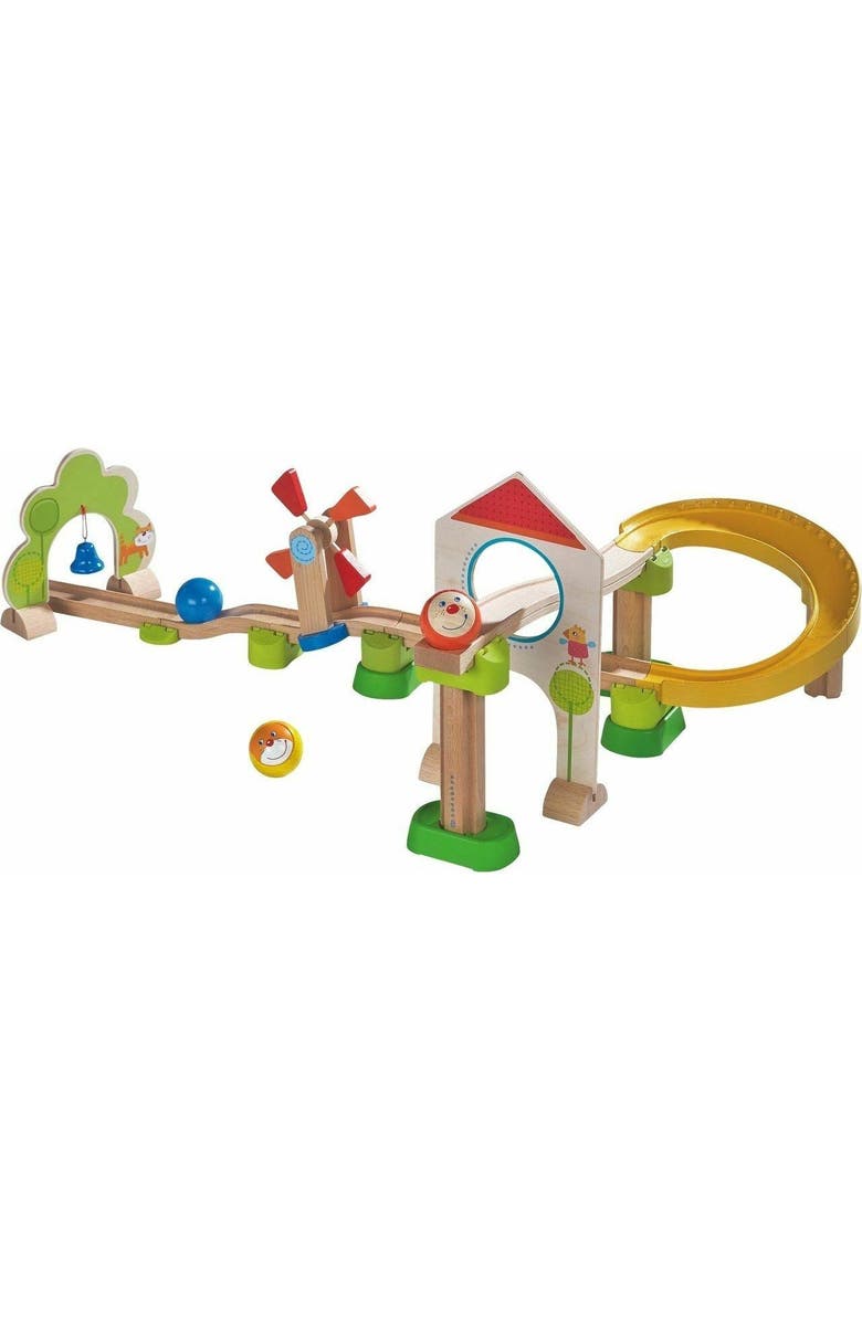 HABA Marble Run Kullerbu Windmill Playset, STEM Toy Building Set for 3-5 Year Olds, Montessori Toys Marble Maze, 25 Piece Ball Track, Main, color, Multi