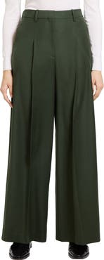 Theory OS Wide Leg Wool Trousers