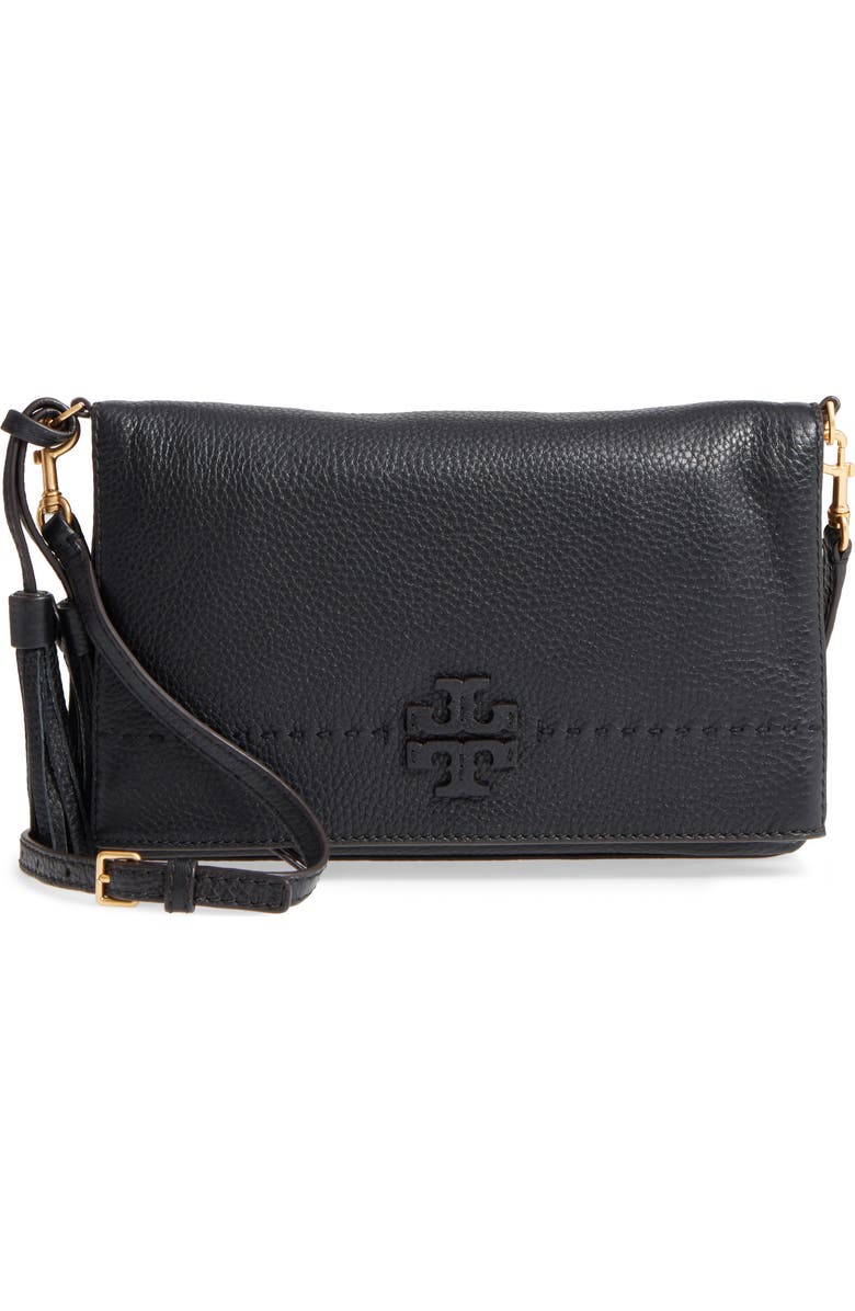Tory Burch McGraw Leather Crossbody Bag, Main, color,