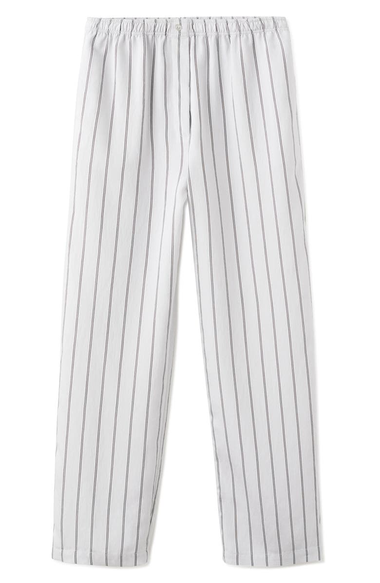 MANGO Stripe Pajama Pants, Alternate, color, Grey