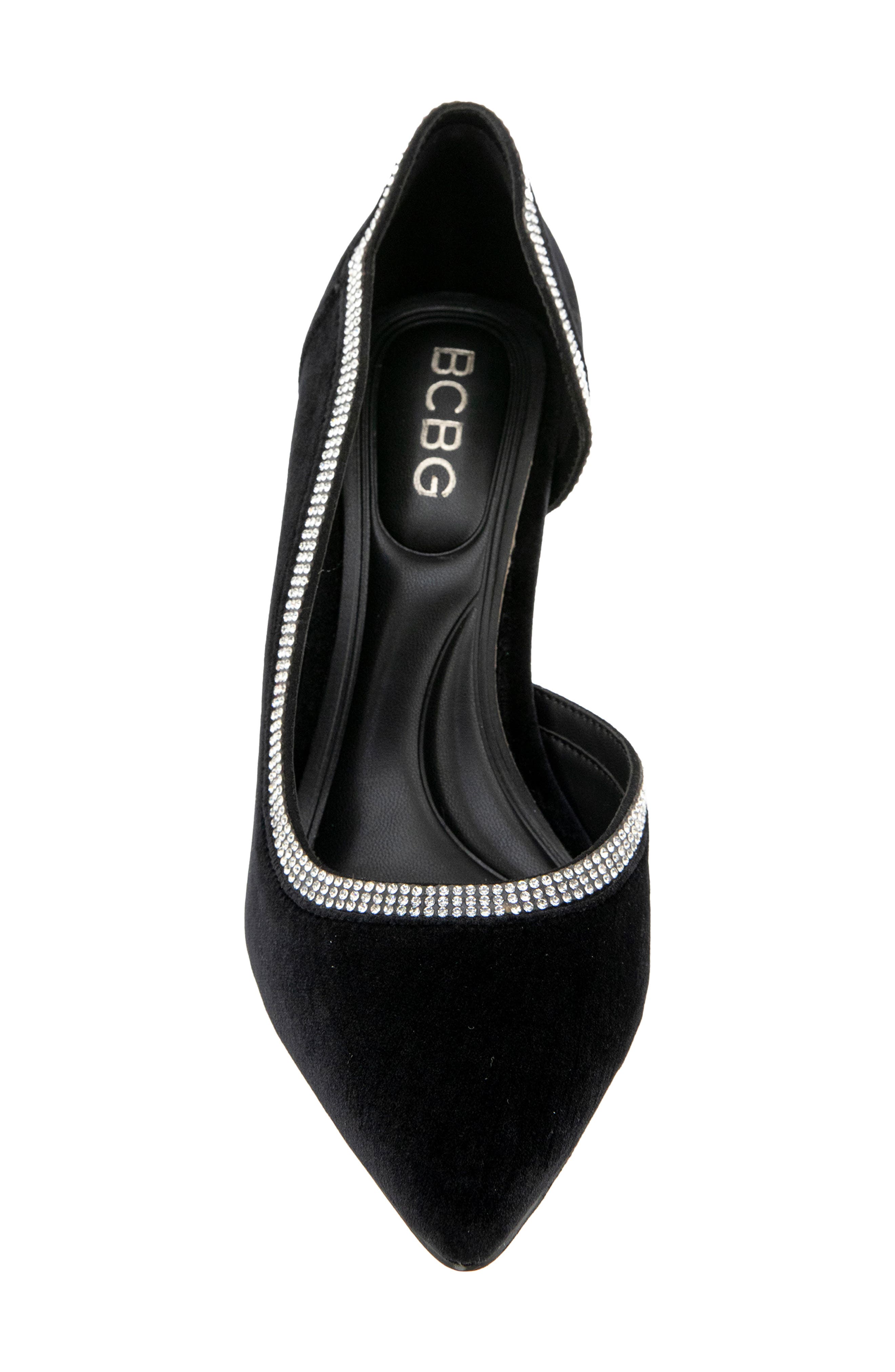 Besa Half d'Orsay Pump, Alternate, color, BLACK RHINESTONE