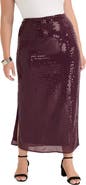 June + Vie Sequined Midi Skirt