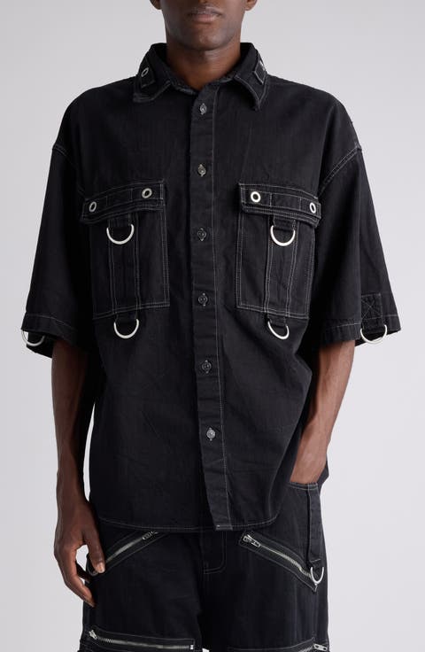 D-Ring Cotton Denim Utility Shirt