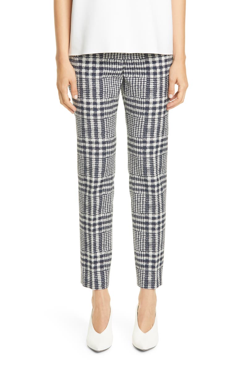 HUGO Hanette Plaid Ankle Pants, Main, color, 