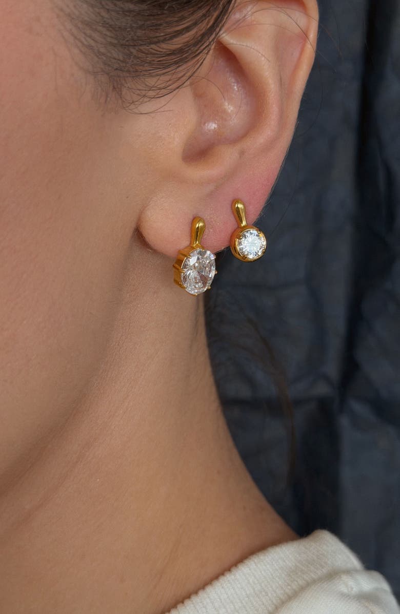 Joiana Jewelry The Clement Earrings, Alternate, color, Crystal / Gold / 6Mm