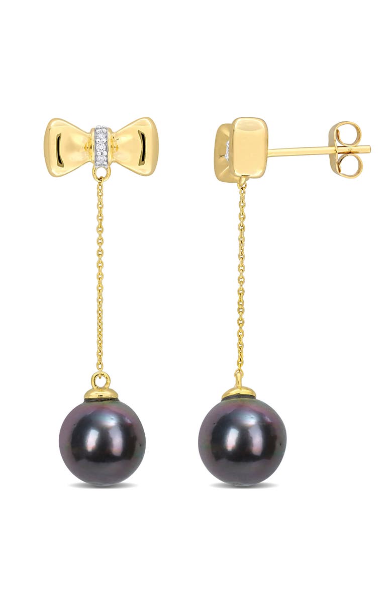 Julianna B. Cultured Pearl & Diamond Dangle Earrings 10k, Main, color,