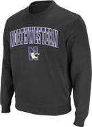COLOSSEUM Men's Colosseum Charcoal Northwestern Wildcats Arch & Logo Crew Neck Sweatshirt